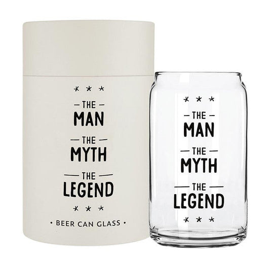 Beer Can Glass, Man Myth Legend