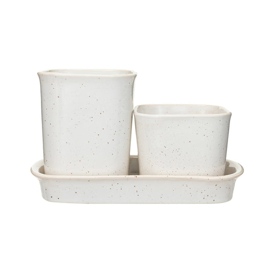 Planter + Saucer, Set of 3